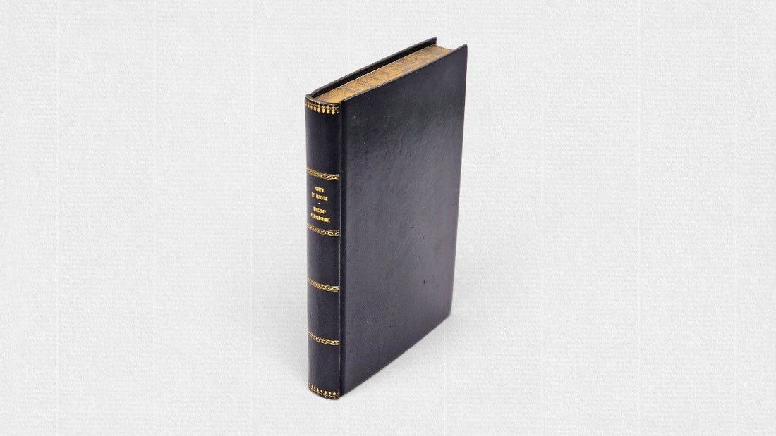Joseph de Maistre „Wieczory Petersburskie” — ręcznie oprawiony egzemplarz w pełnej skórze z prywatnej biblioteki Rambler Press, inspirowany tradycją fine press.