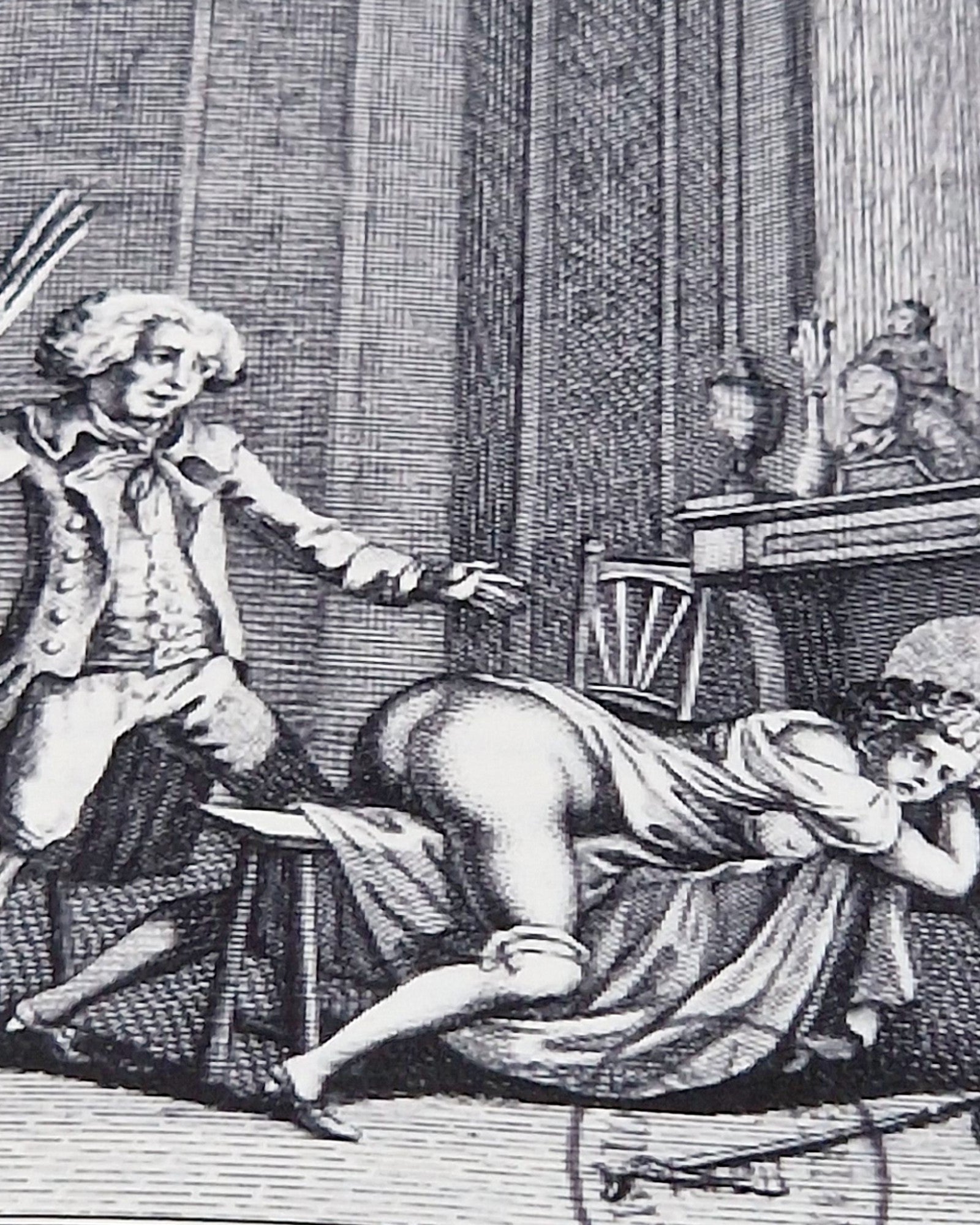 Francuska ilustracja XVIII wieku do powieści Fanny Hill Johna Clelanda, wydanie kolekcjonerskie Rambler Press, klasyczna grafika książkowa