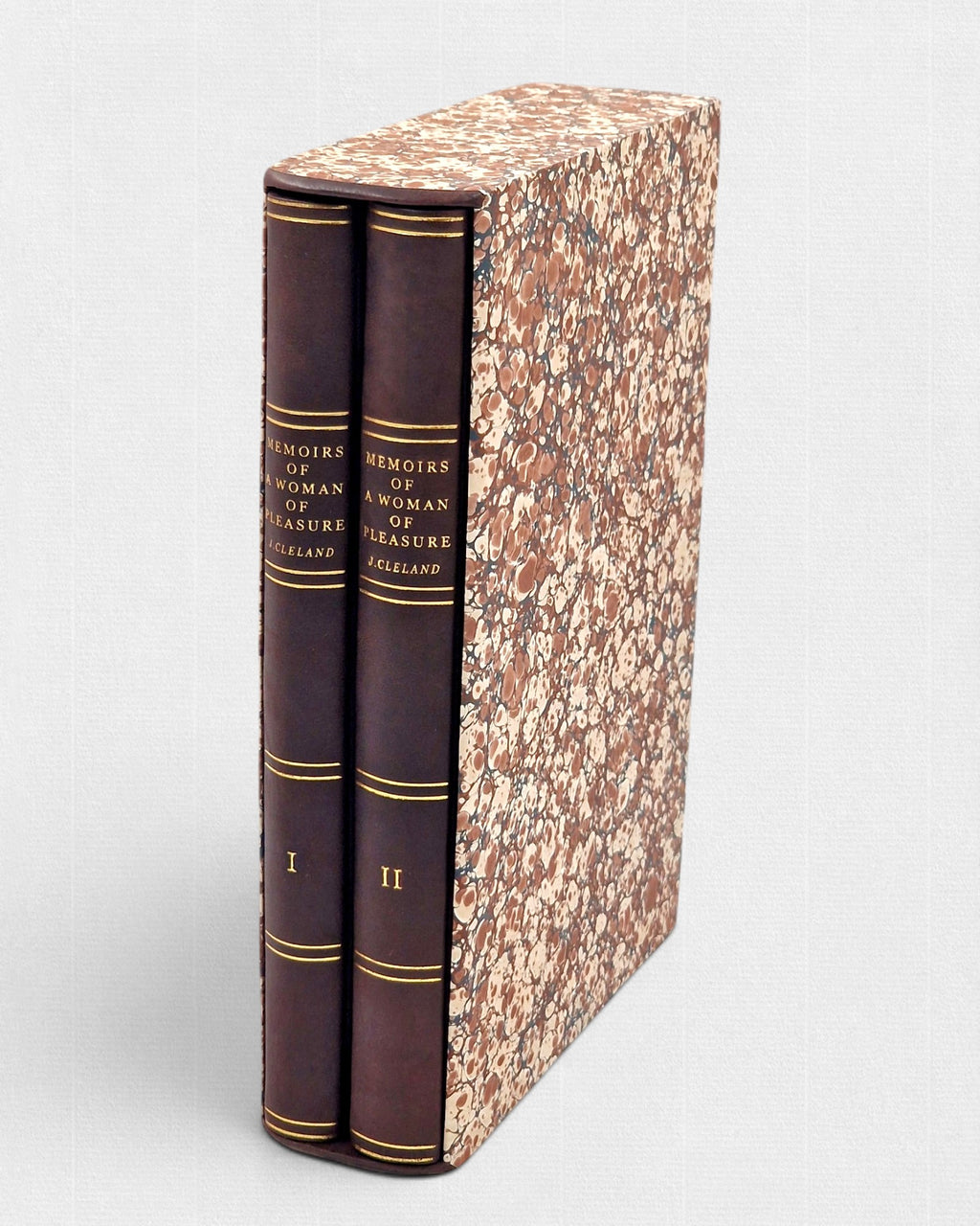 Fanny Hill Johna Clelanda – wydanie bibliofilskie Rambler Press, dwa ręcznie oprawione tomy w półskórku z marmurkowym etui